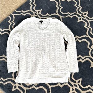 White Textured Sweater Excellent Condition